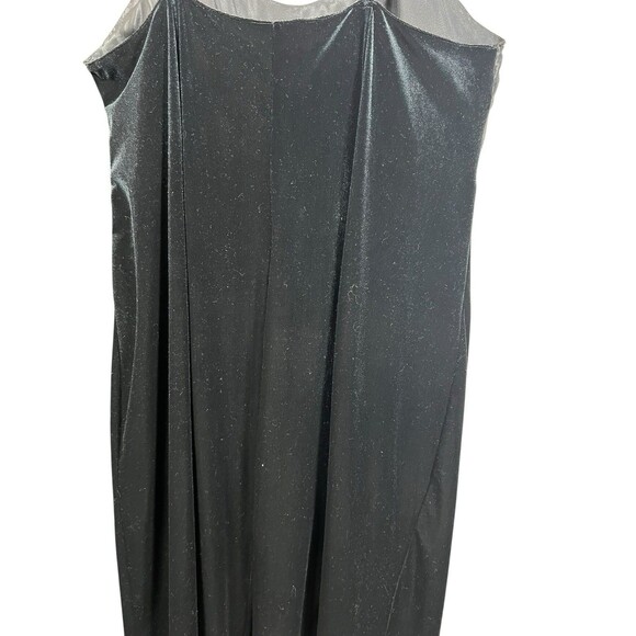 Lane Bryant NWT Babydoll Empire 18/20 Black Velvet Slip Dress Sequin Whimsigoth - Picture 13 of 16